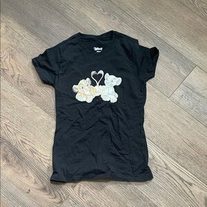 Disney Black Simba & Nala Heart Tee with Yellow Accents